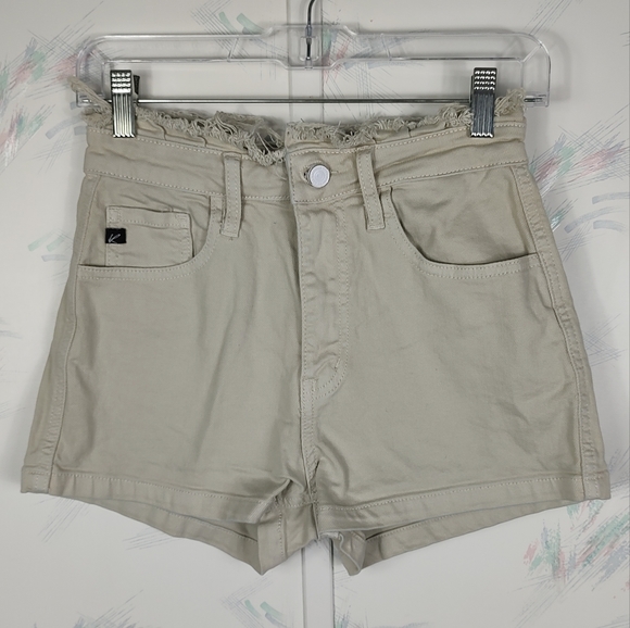 KanCan Beige Paperbag Jean Shorts 5/26 - Picture 1 of 9